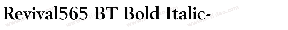 Revival565 BT Bold Italic字体转换